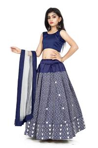 Beautiful Indian Kids Handmade Lehenga Choli, Traditional Girl <strong>Designer</strong> <strong>Ghagra</strong> Choli for Girls, Navratri Wear Dress - Product Image 2