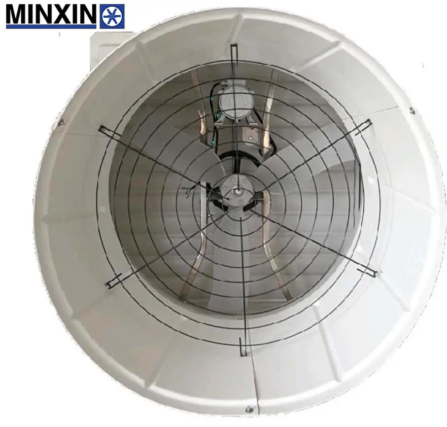 Extracteur de volaille industriel avec cône en fibre de verre, système de Ventilation, extracteur de ferme de volaille avec grand débit d'air