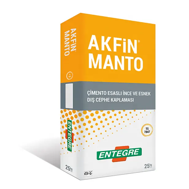 Cement-Based, Polymer Reinforced, Fine and Flexible Exterior Coating - AKFIN MANTO