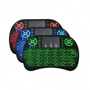 Air Mouse-miniteclado inalámbrico I8, 2,4G, con panel táctil, portátil