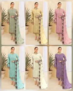 Yeni varış son tarzı ağır tilki Georgette nakış Dupatta hint ihracatçısı ve tedarikçi ile Salwar Kameez çalışmak