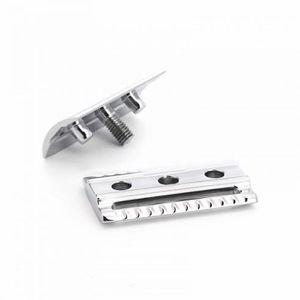 High Quality Adjustable Safety <strong>Razor</strong> with Single <strong>Edge</strong> Blade Metal Handle and <strong>Dual</strong> <strong>Edge</strong> for New Shaving Private Label Model - Product Image 3