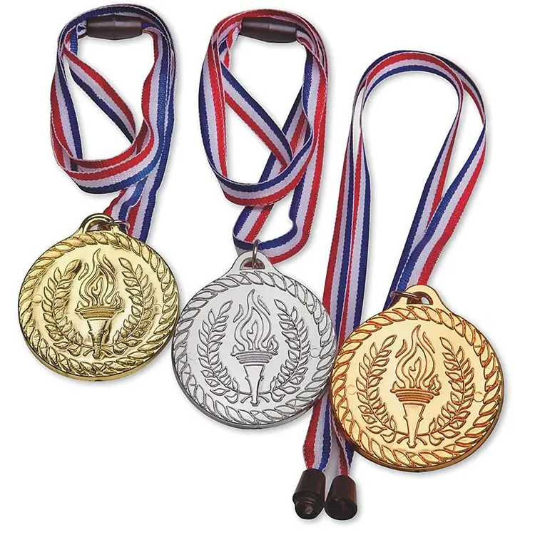 カスタムメイドのスポーツイベントメダリオンメタルメダルストラップ付き