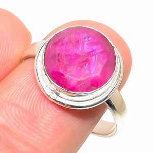 14X14MM Faceted kesim pembe yakut güzel takı yüzük 925 ayar gümüş taş düğün fırsat toptan mevcut