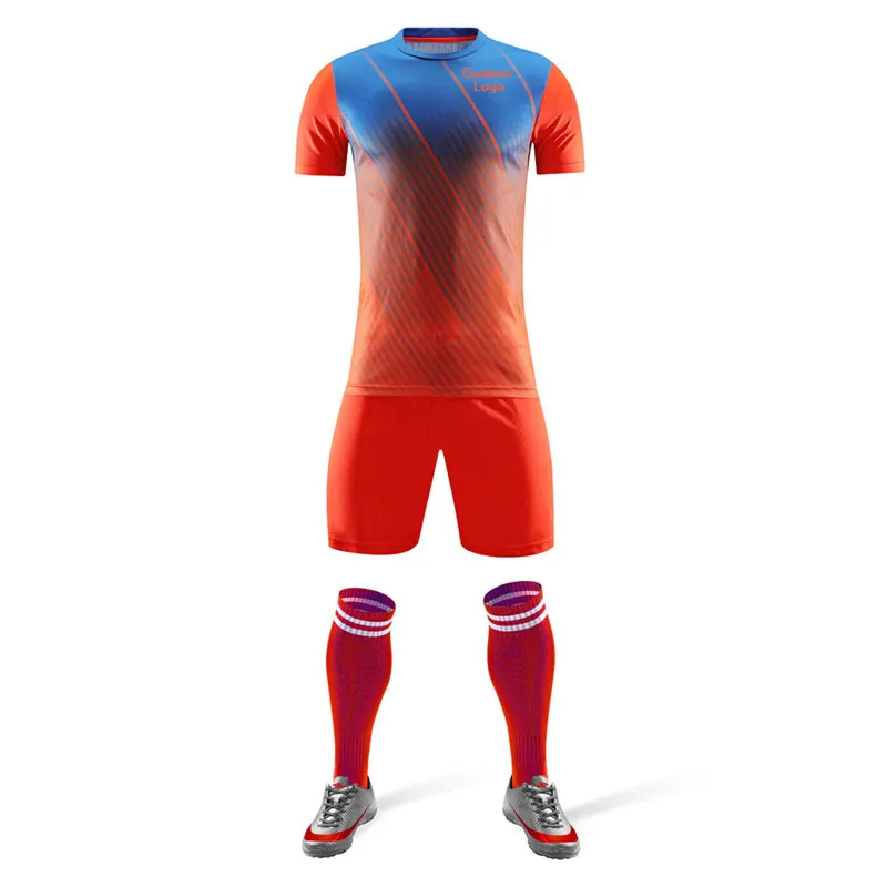 Maglia da calcio per uomo/gioventù di alta qualità set tuta sportiva kit da calcio uniforme da calcio con Logo, numeri, pantaloncini e calze