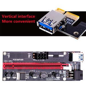 PCI-E Pcie Riser 009 Express 1X 4x 8x 16x,การ์ด PCI E USB Riser 009S GPU Dual 6Pin อะแดปเตอร์ SATA 15pin - Product Image 2