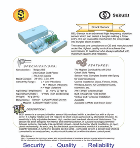 BEL High Quality Vibration and Shock <strong>Sensor</strong> for Home Security <strong>System</strong> <strong>Detects</strong> Unauthorized Entry and Door Access