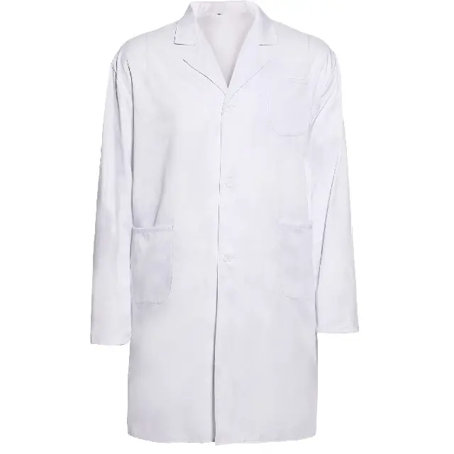 Mantel Khusus Warna Putih Medis Rumah Sakit 100% Katun Organik Seragam Sertifikasi untuk Perawat