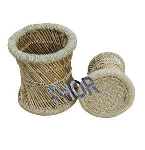 Tabouret vertical en bois massif, ensemble de 2 tabouret artisanaux, décoration pour salon et porte d'extérieur, maison et bureau et chambre à coucher