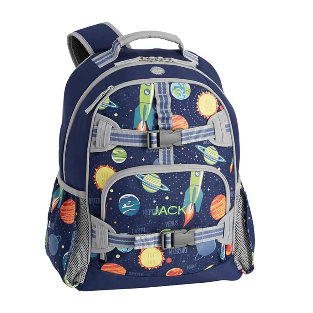 Mochila escolar con estampado de dibujos animados para niños y adolescentes, morral popular con patrón personalizado