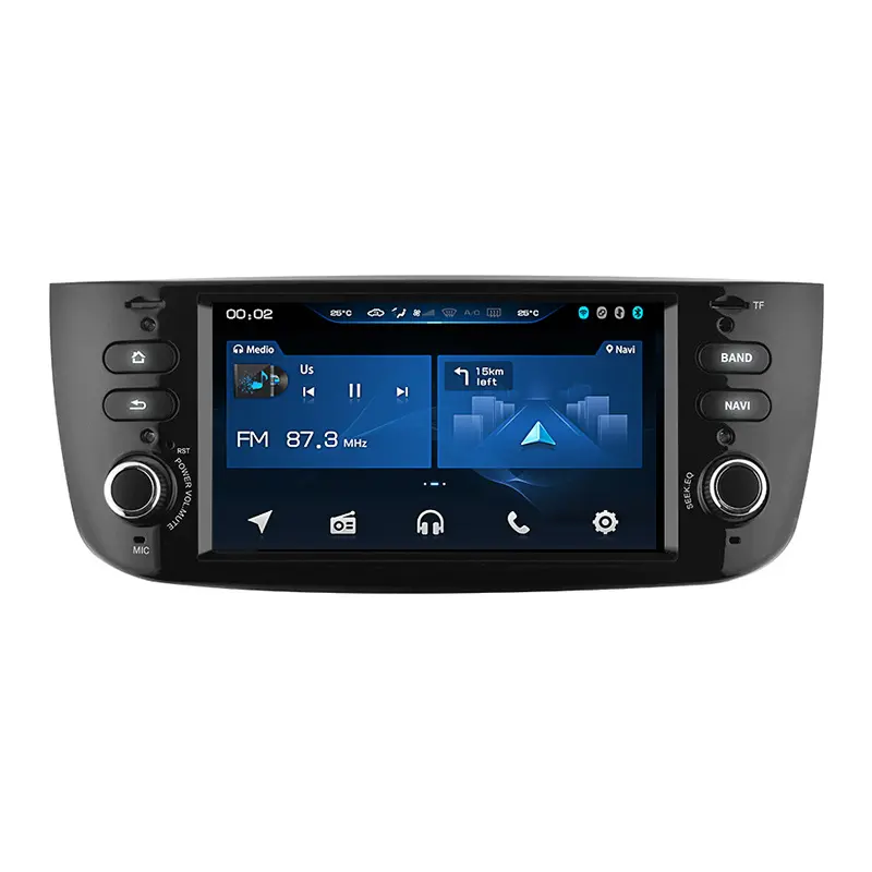 Voor Fiat Punto 2010-2015/Linea 2005-2009 Ondersteuning Am Carplay Auto Multimedia Dvd Speler Gps Navigatie 8 + 128Gb Android11 Autoradio