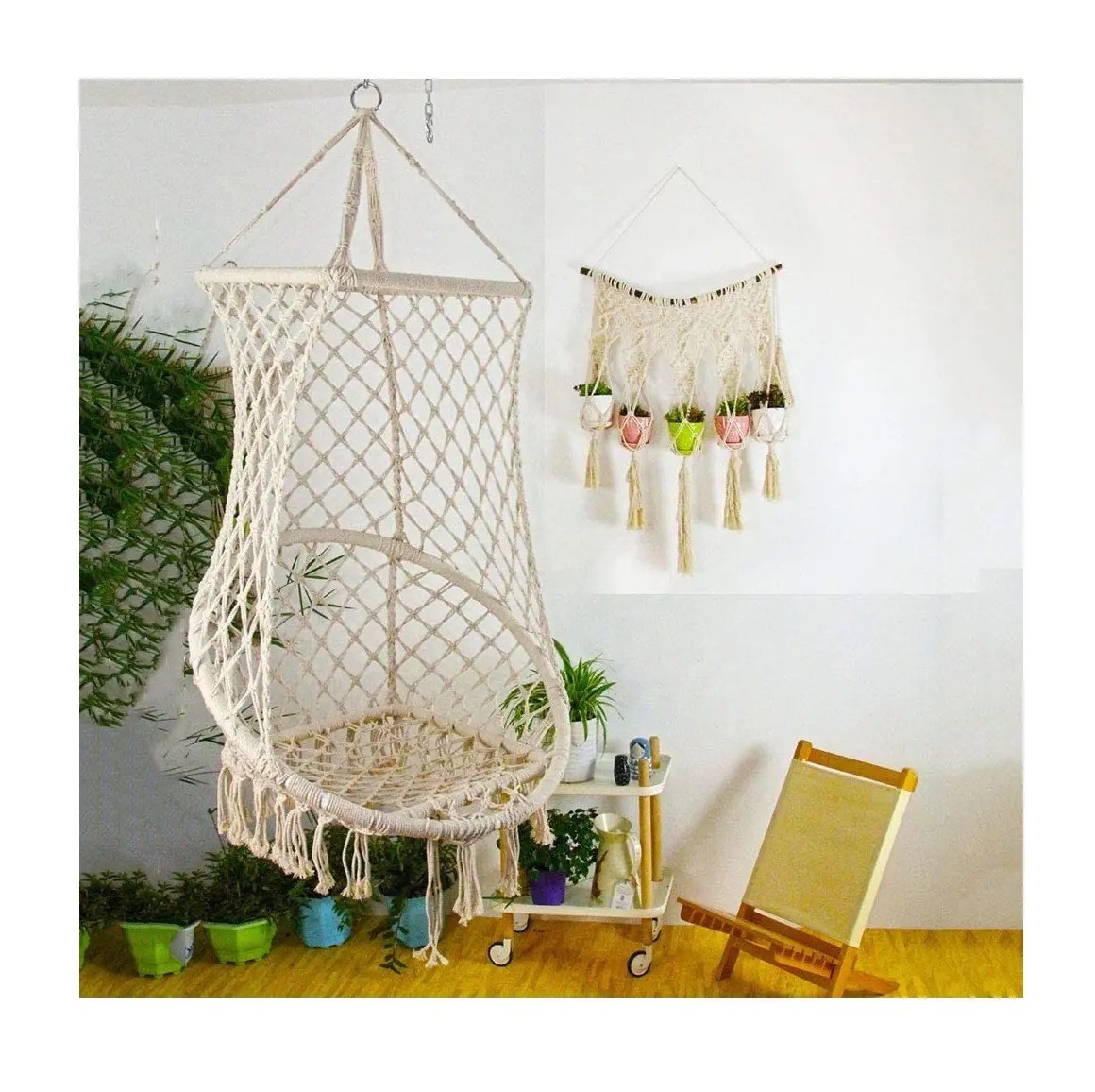 Bebê Interior Macrame Atacadista Fabricante de Suspensão Rede Cadeira