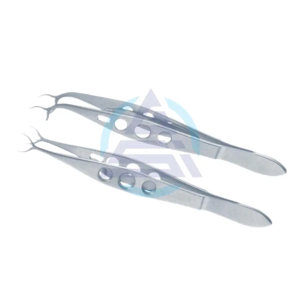 Arrowsmith Corneoscleral Fixation Pince En Forme De U 8mm, 1x2 dents à chaque bout, 0.12mm