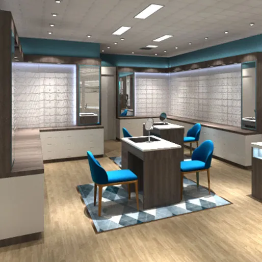 Commerciële Winkel Creatieve Ideeën Eyewear Display Meubels Optische Winkel Interieur voor Optische