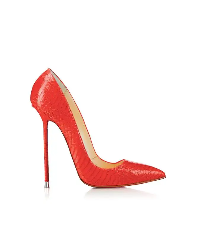 Décolleté con tacco alto scarpe con tacco a spillo donna sandali di nuovo Design tacchi a spillo moda donna colore rosso sintetico