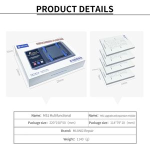 MJ iRepair MS1 dissalazione stazione di Pre-riscaldamento multifunzionale modulo a matrice di punti per IPhone X a 14 15 16 Pro Max tavolo riscaldante