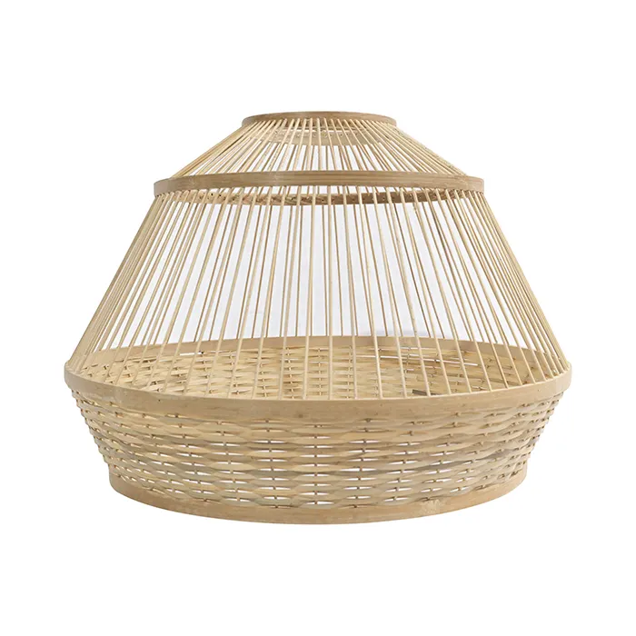 En iyi dekor bambu abajur dokuma kolye ışık basit bambu lamba gölge, tavan ışık dekor