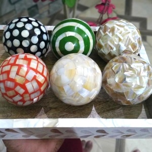 RF Crafts Inflatable Decorative Mother of Pearl <strong>and</strong> Bone Flask Cover <strong>Balls</strong> Round Pattern Stress Toy Easy Inflation Features