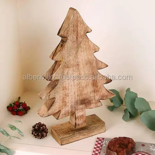 Árbol de madera de Navidad para decoración del hogar, venta al por mayor, 2019