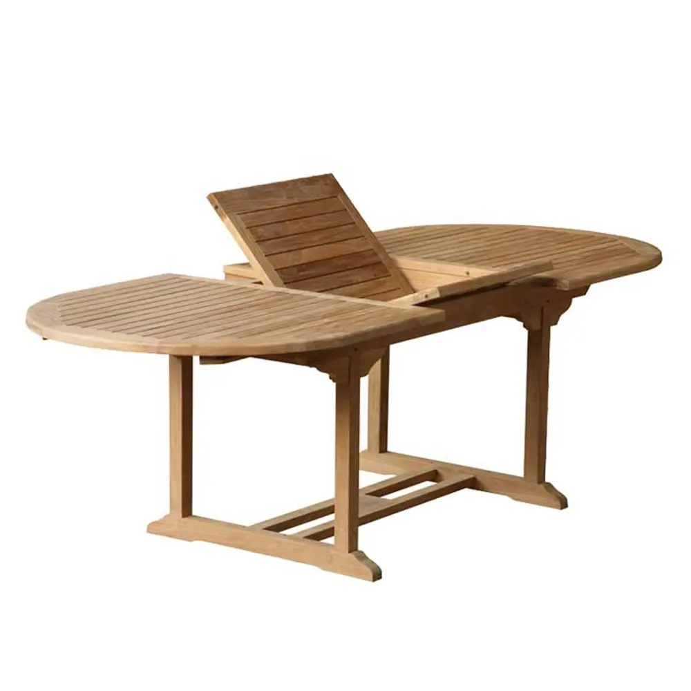 Минималистский складной столик из массива дерева тикового овального одинарного выдвижного обеденного стола 3 для ресторана уличные обеденные столы мебель