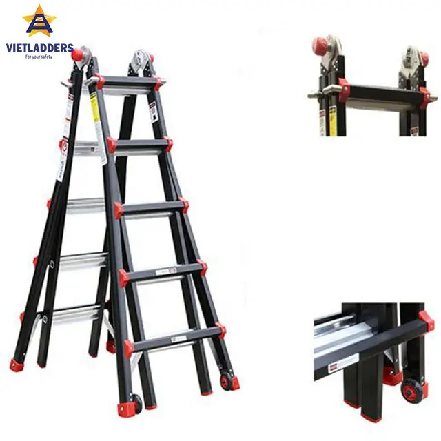 EN131 Multi-purpose ladders with aluminum folding ladders NVLB-45 compact for construction