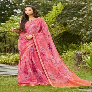 <strong>DESIGNER</strong> ORGANZA SAREE - Product Image 1