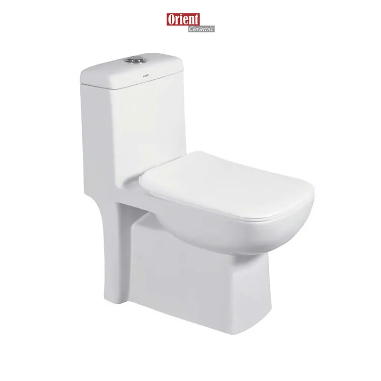 Dalam Stok MOQ Rendah Putih Keramik Sanitaryware Toilet Satu Bagian Lemari Air Toilet Kursi Mangkuk dengan Harga Kompetitif Terbaik
