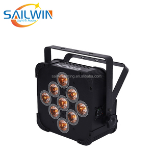 Professional WiFi and <strong>DMX</strong> <strong>Wireless</strong> <strong>Control</strong> <strong>RGBWA</strong>+UV 9x18w Flat LED Wash Par Light With Battery Powered - Product Image 6