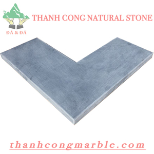 Bluestone yüzme havuzu fayans-açık gri kireçtaşı havuzu başa çıkma kumlanmış yüzey taşı - Product Image 5