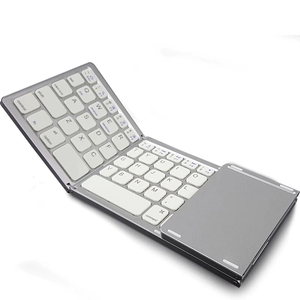 Teclado inalámbrico plegable con panel táctil, teclado recargable para Windows, Android, Tablet, superficie de teléfono inteligente - Product Image 1