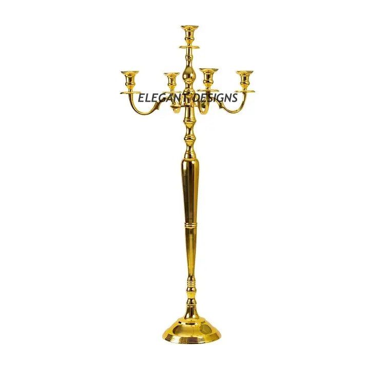 金メッキアルミニウム燭台クリエイティブデザイン手作り装飾キャンドルホルダーカスタマイズサイズ高品質キャンドルスタンド
