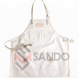 卸売カスタムロゴデニム作業服エプロンキッチンクリーニング防水カフェとレストランのヘアドレッシングエプロン