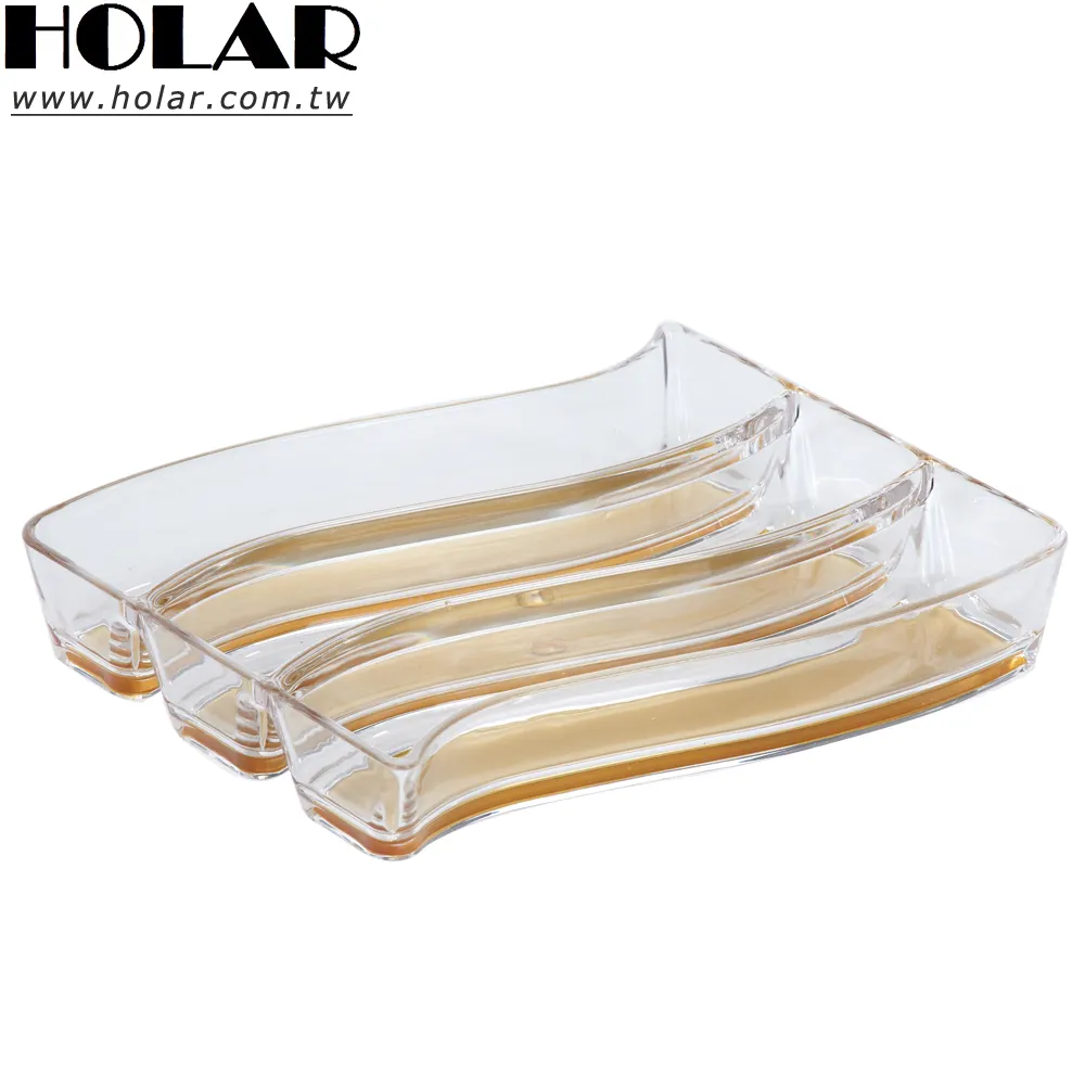 [Holar] Taiwan Made Gold Durable Crystal Clear Snacks Server