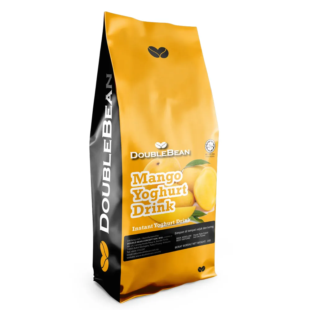 Mango Yogurt Drink Powder Mango Juice Flavor Powder Soluble Natural Cold Soluble Powder Mix 15 % Fat 5 % Brix Bag Packaging
