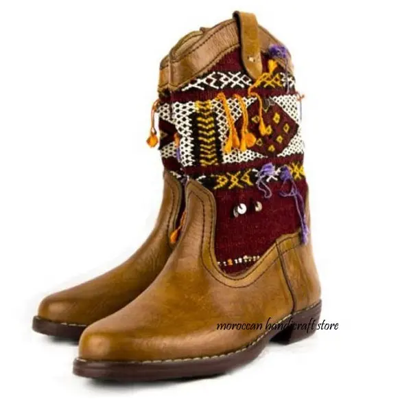 Botines para mujer botas de cuero botas marrones, botas personalizadas zapatos hechos a mano, botas de cuero para mujer