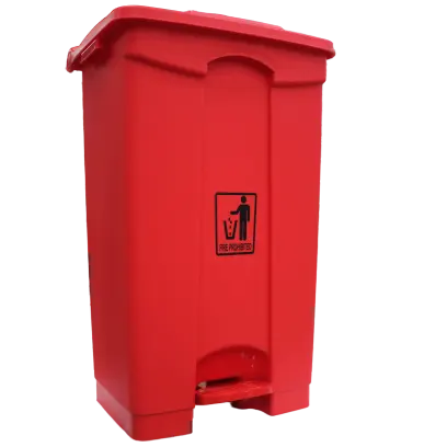 Cubo de basura de plástico de 87L, alta calidad, con Pedal de pie, industrial, con tapa y Pedal de plástico