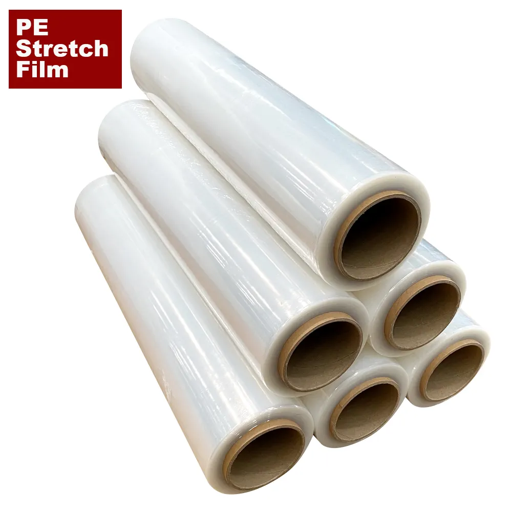 Stable Production Process PE Stretch Film Produced on SML Cast Line Features Strong Elongation Puncture Resistance Made LDPE