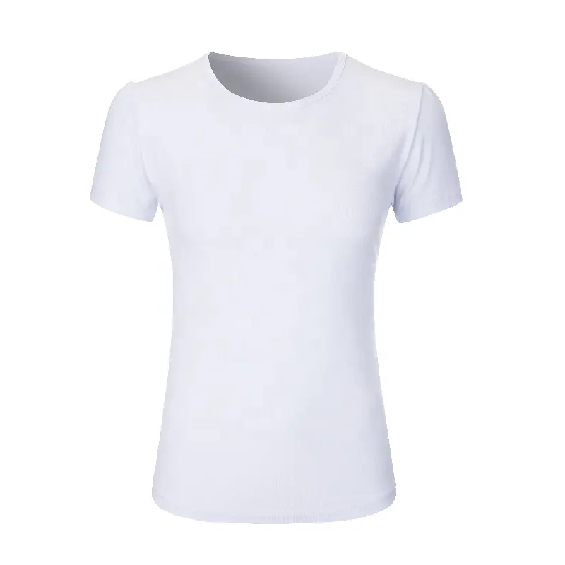 T-shirt manche longue en bambou, vêtement à col ras du cou, décontracté, noir et blanc, pour femmes, haute qualité, OEM