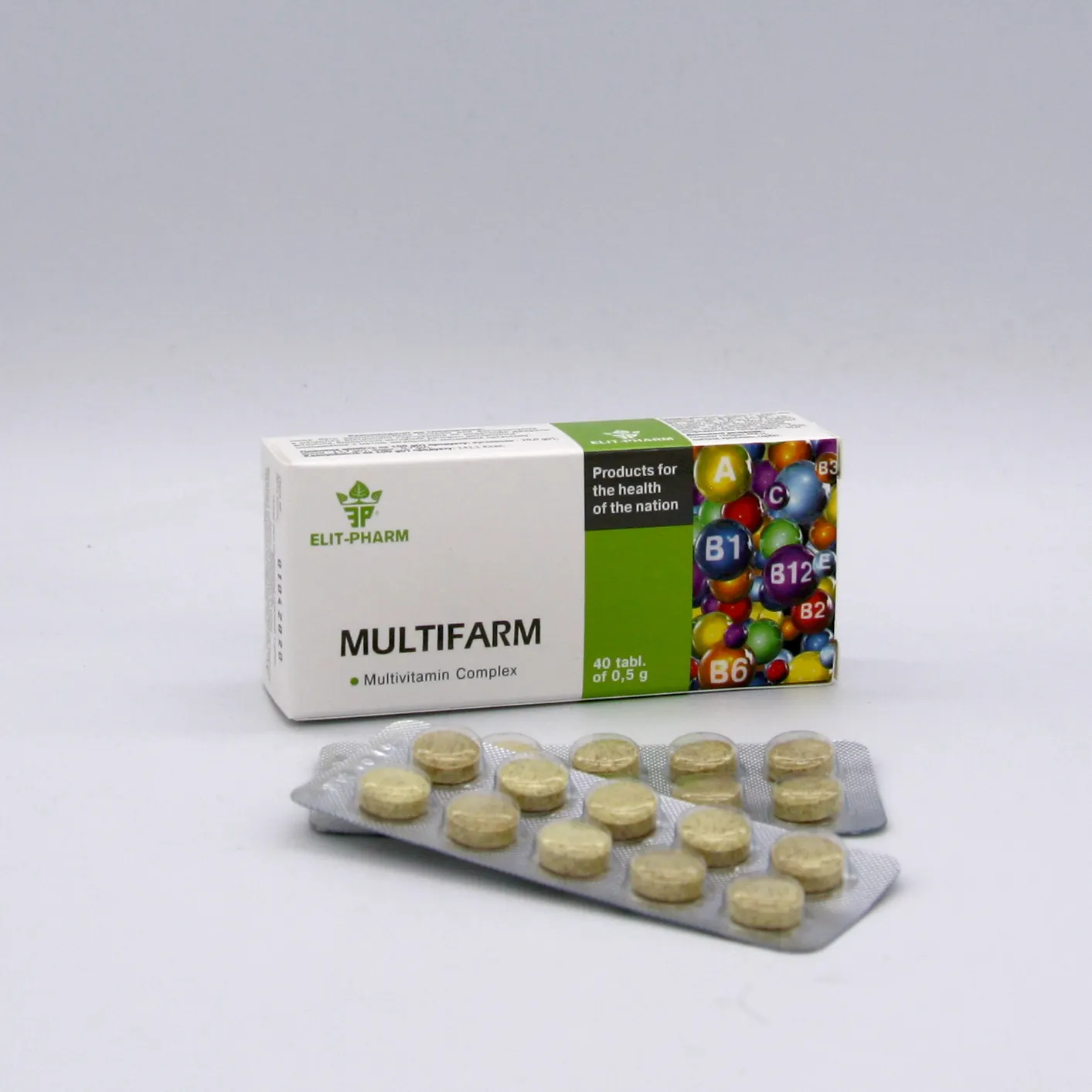 Multivitamin Tablets - Health Care Supplement Multipharm Vitamin Tablets for Vitamin Deficit Prevention