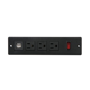 Panel-<strong>Mounted</strong> Power Outlets USB Charging Ports Table Top Desktop Furniture Socket Compatible US/EU Standards <strong>UK</strong> Plug WiFi - Product Image 1