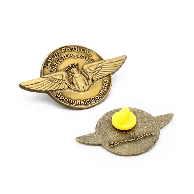 Badge d'ailes de pilote en métal, badge personnalisé pour pilote aérien, 1 pièce