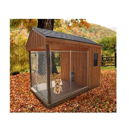 Casa de cachorro de madeira à prova d'água, design exclusivo para decoração ao ar livre do jardim