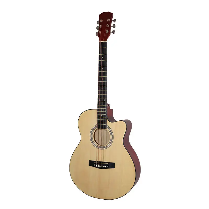 Günstigste Qualität 40 Zoll 21 Bund Semi Acoustic Guitar mit EQ mit Equalizer Semi-Closed Tuner Guitar