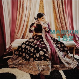<strong>DESIGNER</strong> VELVET LEHENGA - Product Image 1