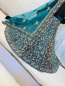 นักออกแบบชาวอินเดียล่าสุดสีแดงเจ้าสาว Lehenga Choli Unstich Design แต่งงาน Lahnga Choli ผู้หญิง Lengha ผู้ค้าส่งสุราษฎร์อินเดีย - Product Image 6