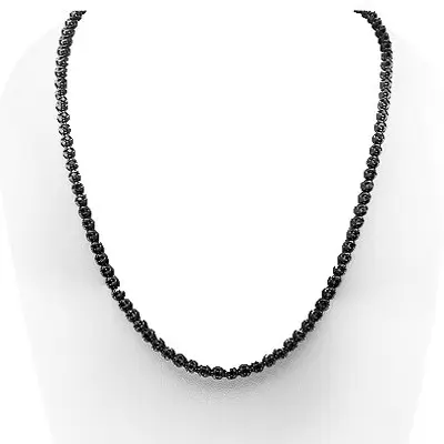 Reale Nero Perle di diamante per la vendita Naturale reale nero diamante strand collana di perle Commercio All'ingrosso diamante nero produttore