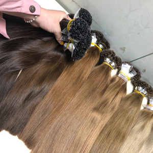 ヘアエクステ11Waveフロントルスーパーダブルドローキューティクル無傷ケラチンチップ