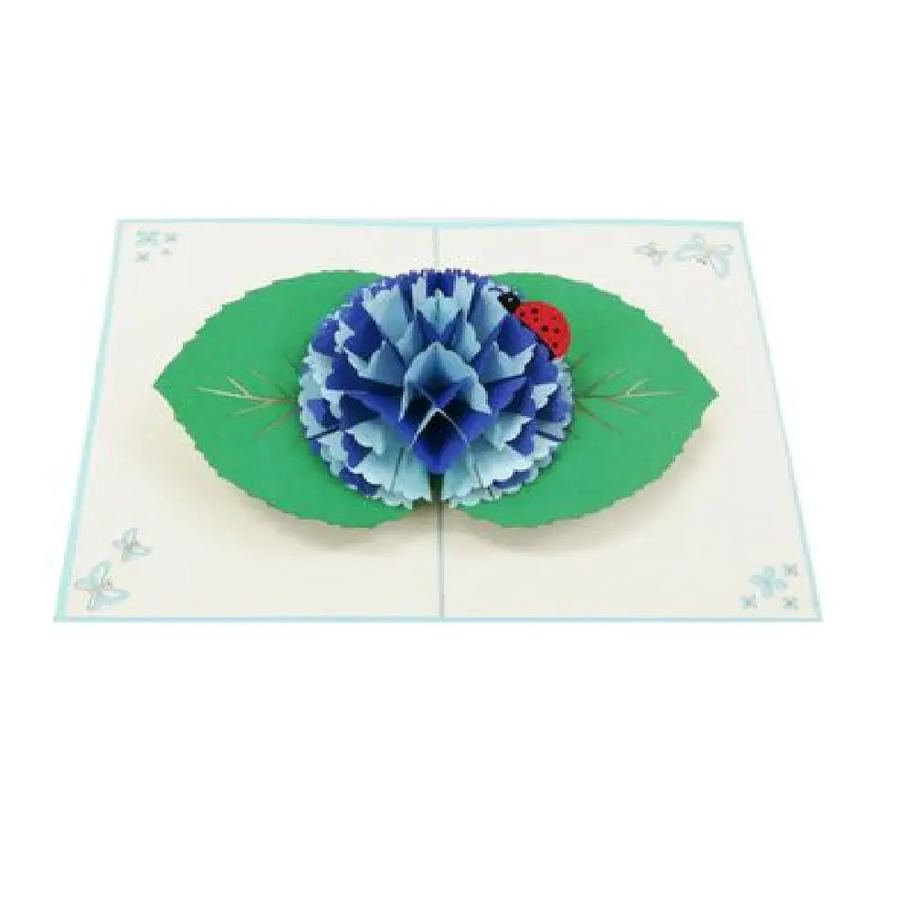 Hoge Kwaliteit Hortensia Wenspapier Bloemenkaart 100% Handgemaakt Hoog Papier Van Vietnam
