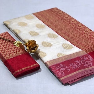 Tasarımcı jakarlı SAREE
