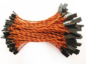 Gold Plated JR <strong>Servo</strong> Twisted Cable 22AWG 150mm 200mm 300mm 500mm Male to Female Extension <strong>Wire</strong> for RC Helicopter Drone